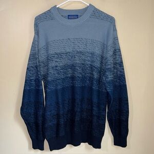 Pendleton Men's Blue Ombre Cotton Sweater Small